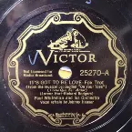 Pochette It's Got to Be Love / There's a Small Hotel