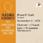 Pochette Vladimir Horowitz in Recital at Powell Hall St. Louis November 21 1976