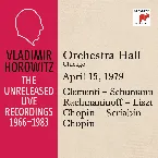 Pochette Vladimir Horowitz in Recital at Orchestra Hall Chicago April 15 1979
