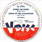 Pochette Where or When / Song of the Vagabonds / Exactly Like You