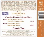 Pochette Complete Piano and Organ Music: Danzas argentinas / Piano Sonatas nos. 1-3