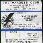 Pochette 1991-09-03 - Marquee Club, London, England