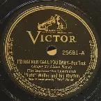 Pochette I'd Rather Call You Baby / Our Love Was Meant to Be