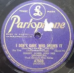 Pochette I Don't Care Who Knows It / Waitin' for the Train to Come In