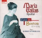 Pochette Maria Callas recital: Live in Boston