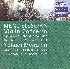 Pochette Mendelssohn: Violin Concerto / Symphony no. 4 "Italian" / Bruch: Violin Concerto no. 1