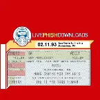 Pochette 1993-02-11: Haas Center for the Arts, Bloomsburg, PA, USA