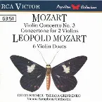 Pochette Mozart: Violin Concerto no. 3 / Concertone for 2 Violins / L. Mozart: 6 Violin Duets