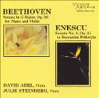 Pochette Beethoven: Sonata in G Major, Op. 96 for Piano and Violin / Enescu: Sonata No. 3, Op. 25 in Rumanian Folkstyle