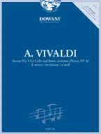 Pochette Sonata No. 5 in E minor for Cello and Basso continuo (Piano), RV 40