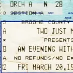 Pochette 1992-03-20: Broome County Forum, Binghamton, NY, USA