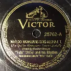 Pochette Why Do Hawaiians Sing Aloha / My Window Faces the South