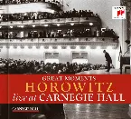 Pochette Great Moments: Horowitz Live at Carnegie Hall