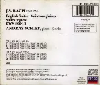 Pochette English Suites, BWV 806-811 (piano: Andras Schiff)