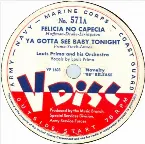 Pochette Felicia no capecia / Ya Gotta See Baby Tonight / I’m in a Romantic Mood / Sing Sing Sing