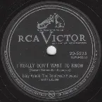Pochette I Really Don't Want To Know / I'll Never Get Over You