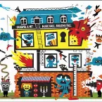 Pochette Music Hall, Building Fall