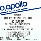 Pochette 2015-10-27: O2 Apollo Manchester, Manchester, UK