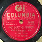 Pochette I Don’t Want to Walk Without You / B‐19
