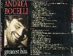 Pochette Andrea Bocelli Greatest Hits