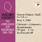 Pochette Vladimir Horowitz in Recital at Avery Fischer Hall New York City May 4 1980