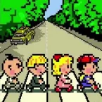 Pochette The Beatles’ Abbey Road but with the Earthbound Sound font