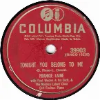 Pochette Tonight You Belong to Me / I'm Just a Poor Bachelor