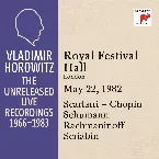 Pochette Vladimir Horowitz in Recital at the Royal Festival Hall London May 22 1982