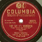 Pochette They Say It's Wonderful / The Girl That I Marry