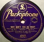 Pochette Why Don't You Do Right / The Count