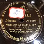 Pochette Where Did You Learn to Love / Come Rain or Come Shine