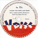 Pochette I Heard You Cried Last Night / Velvet Moon