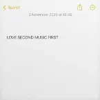 Pochette Love Second Music First