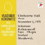 Pochette Vladimir Horowitz in Recital at Orchestra Hall Chicago November 2 1975
