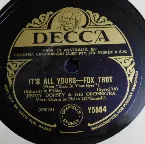 Pochette It's All Yours / All or Nothing at All
