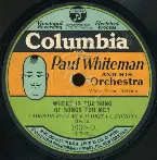 Pochette Where Is the Song of Songs for Me / Just a Sweetheart