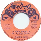 Pochette I Don’t Believe I’ll Fall in Love Today / Did You Tell Him
