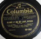 Pochette Blame It on My Last Affair / Little Sir Echo
