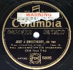 Pochette Just a Sweetheart / How About Me?