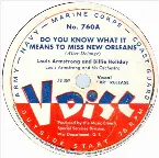 Pochette Do You Know What It Means to Miss New Orleans / Who’s Sorry Now