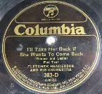 Pochette I'll Take Her Back If She Wants to Come Back / Money Blues