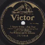 Pochette I Never Knew (I Could Love Anybody Like I'm Loving You) / Do You Ever Think of Me?