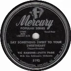 Pochette Say Something Sweet to Your Sweetheart / Isn’t It Romantic