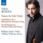 Pochette Sonata for Solo Violin / Variations on a Hungarian Peasant Song / North Hungarian Peasant Songs and Dances
