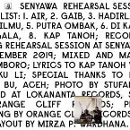 Pochette Rehearsal Session 06/11/2019