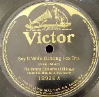 Pochette Say It While Dancing / I'm Just Wild About Harry