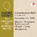 Pochette Vladimir Horowitz in Recital at Constitution Hall Washington D.C. November 17 1968