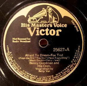 Pochette de Afraid to Dream / Roll 'em de Benny Goodman and His Orchestra