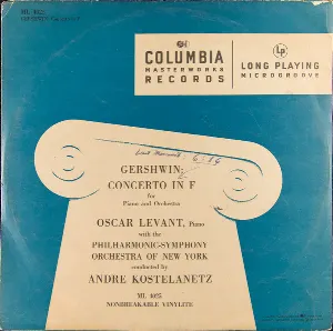 Pochette de Gershwin: Concerto in F for Piano and Orchestra de André Kostelanetz