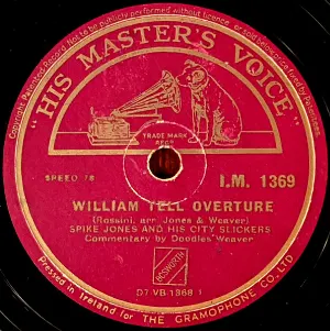 Pochette de William Tell Overture / The Man on the Flying Trapeze de Spike Jones and His City Slickers